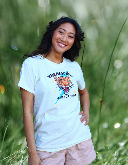 "Heavens are Roaring" Natural Short sleeved T-Shirt