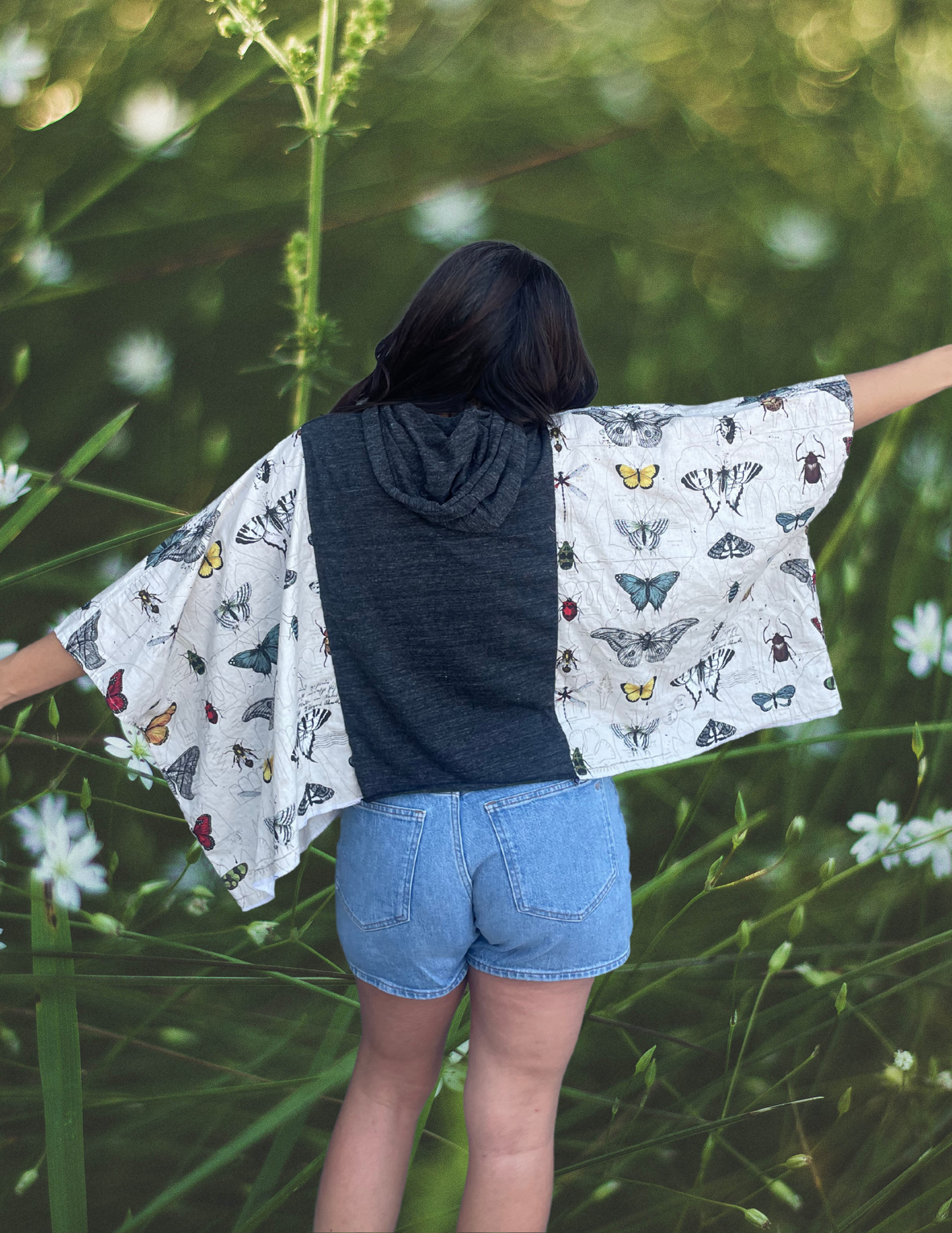 Imperfect Perfection 432 "Set Free" one of a kind Kimono butterfly tee