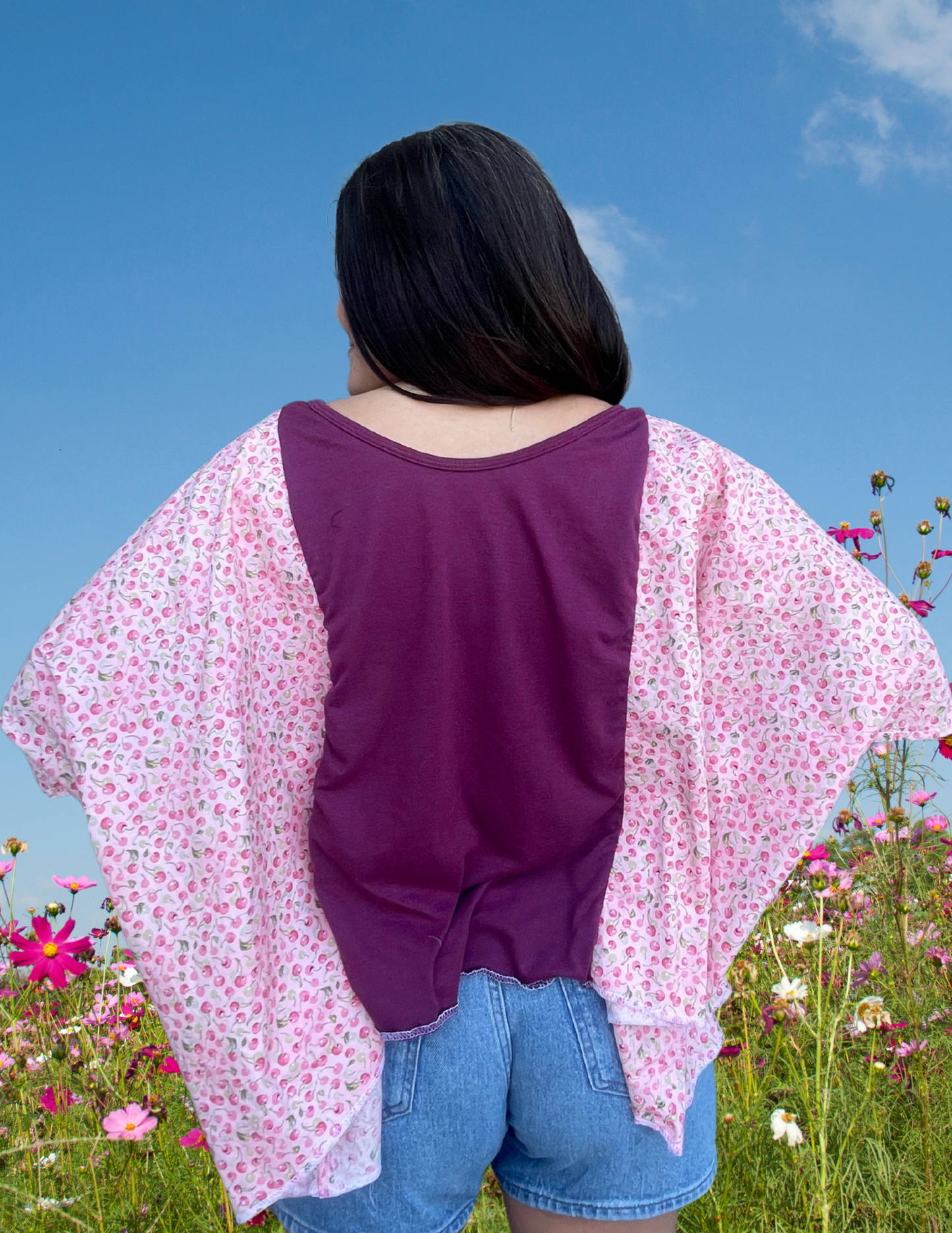 Imperfect Perfection 432 "Believer" one of a kind Kimono tee