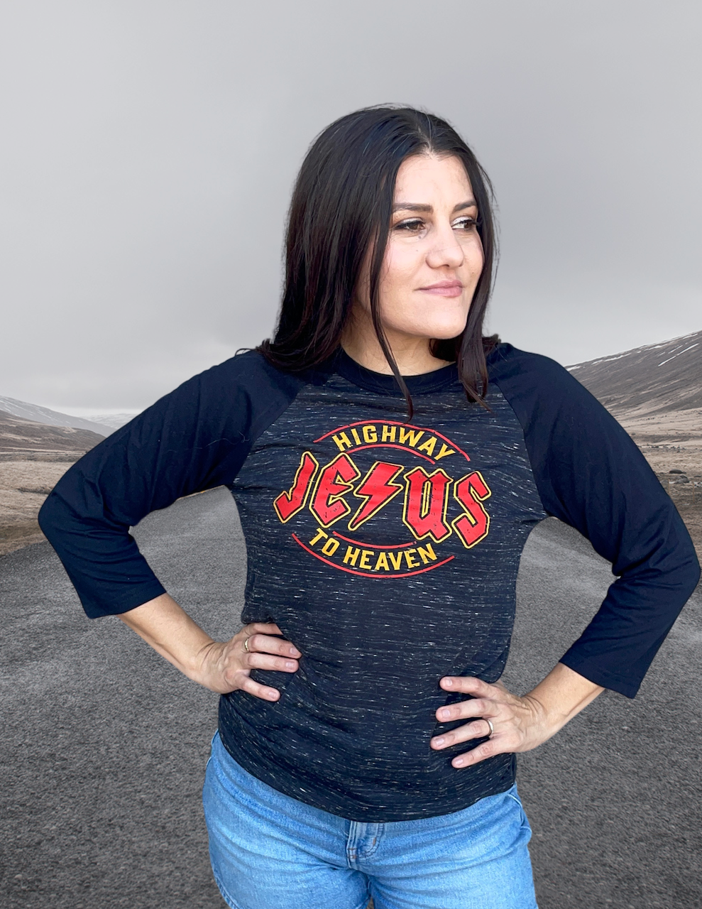 "Highway To Heaven" 3/4 T-Shirt