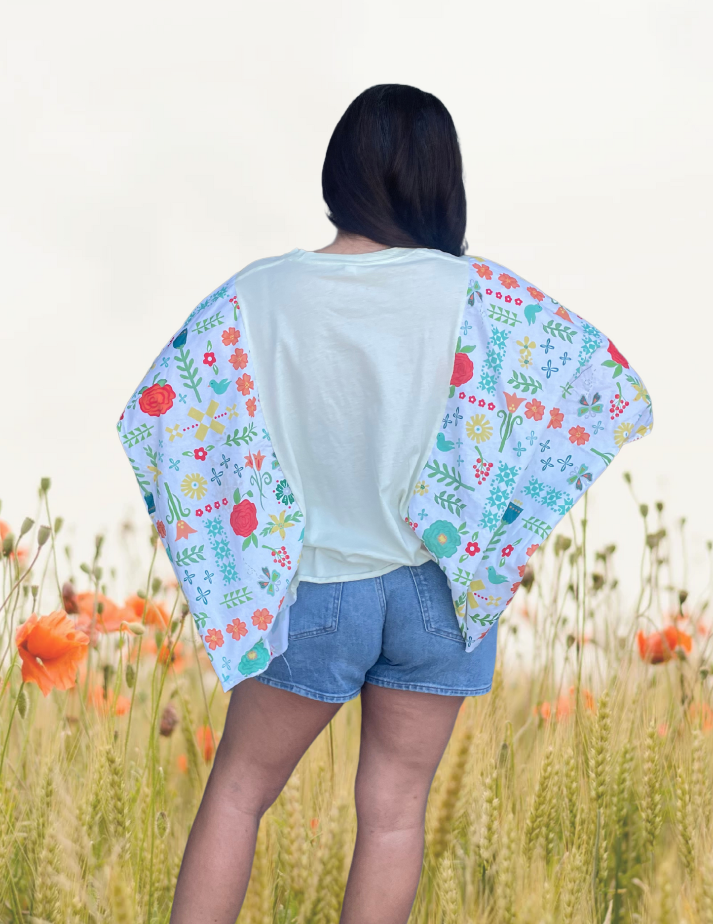 Imperfect Perfection 432 "Grace" one of a kind Kimono tee