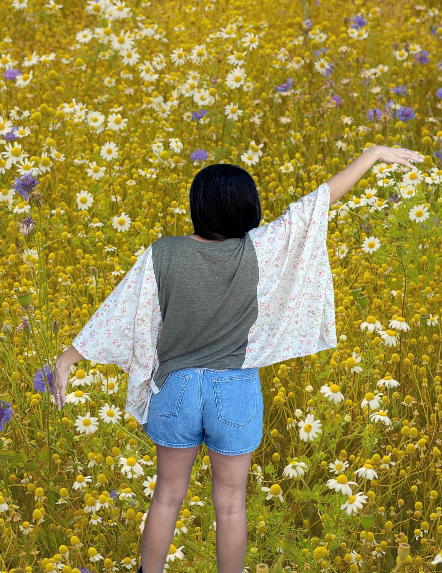 Imperfect Perfection 432 "Set Free" one of a kind Kimono tee