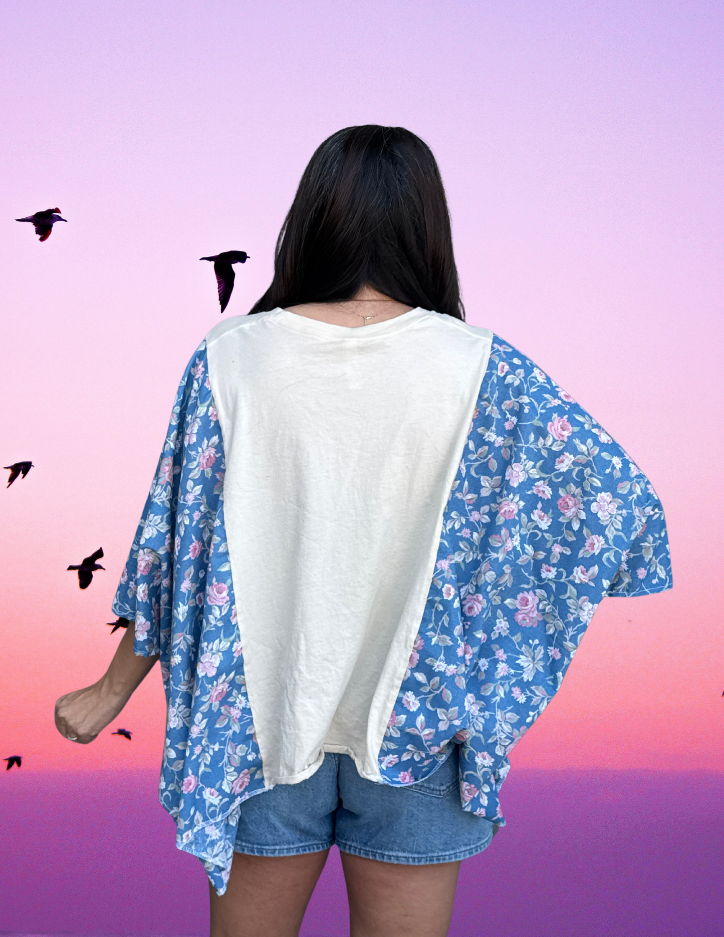 Imperfect Perfection 432  "LOVE" One of a kind Kimono Tee